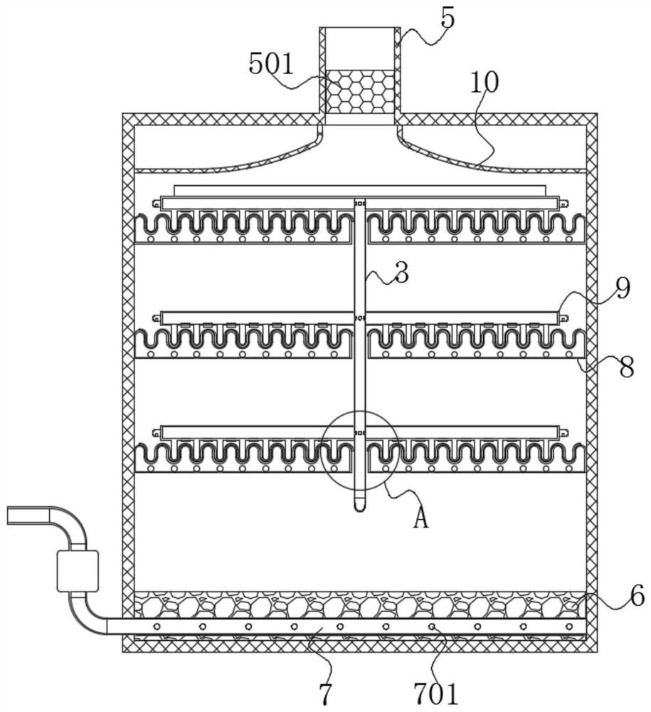 Biological filter deodorization device for sewage treatment plant