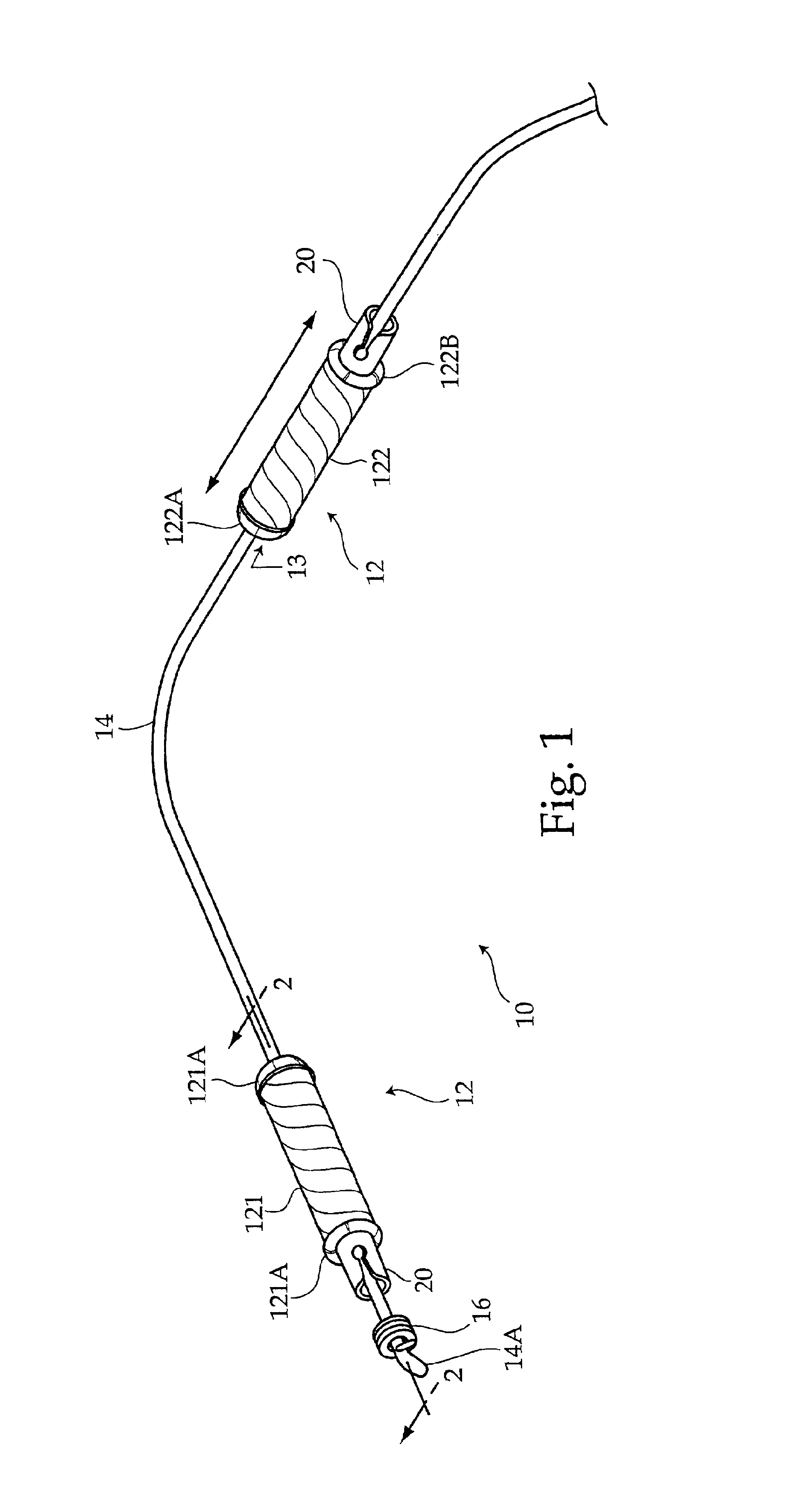 Exercise device with integrated handle and stopping device