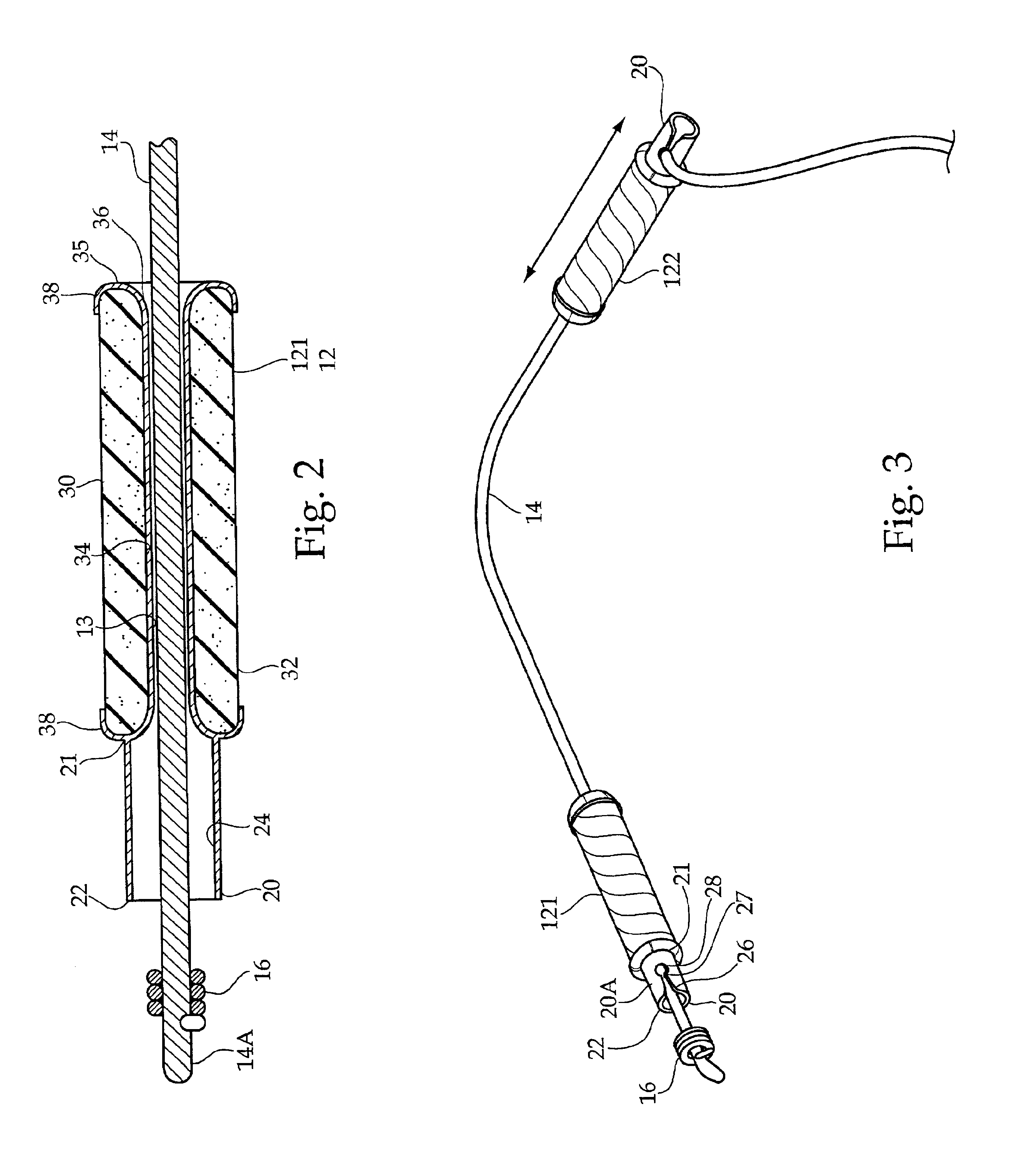 Exercise device with integrated handle and stopping device