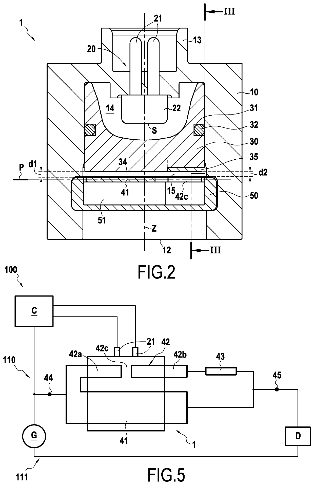 Pyrotechnic switching device