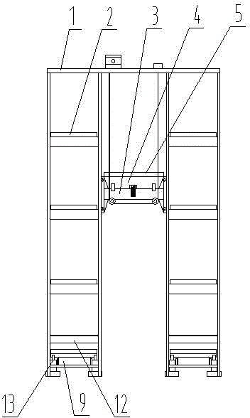 Alley stacking type stereo parking device and vehicle access method