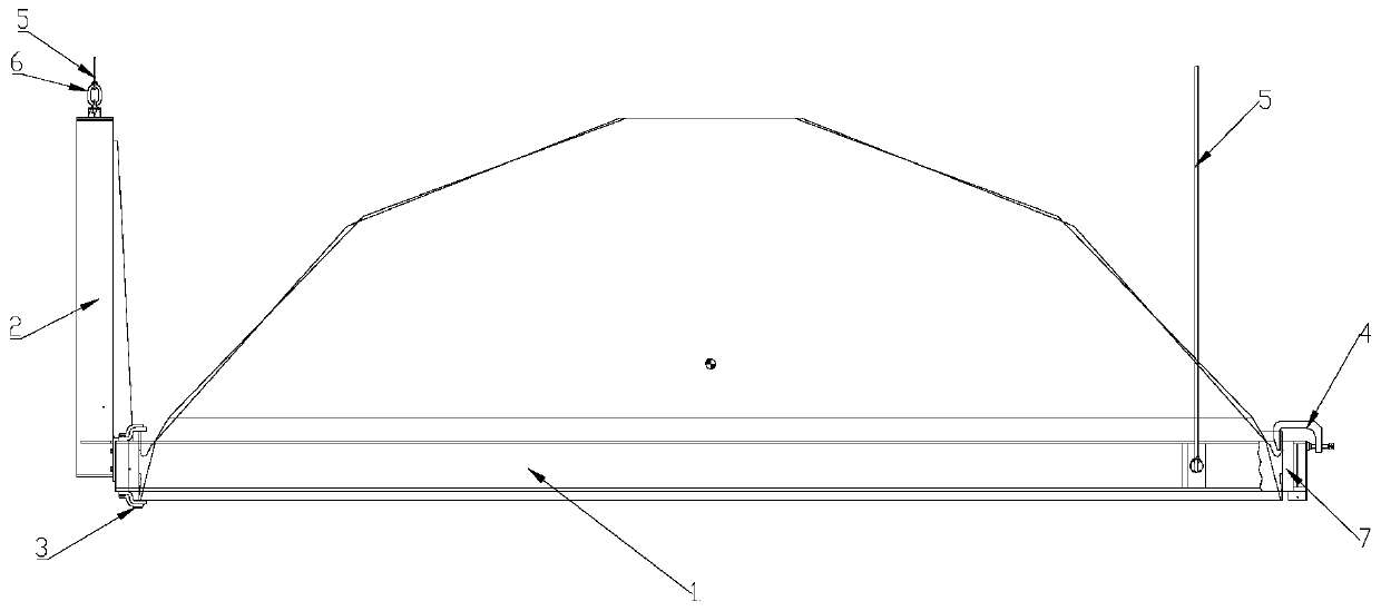 Common-bottom structure storage tank body assembling and welding process and overturning tool