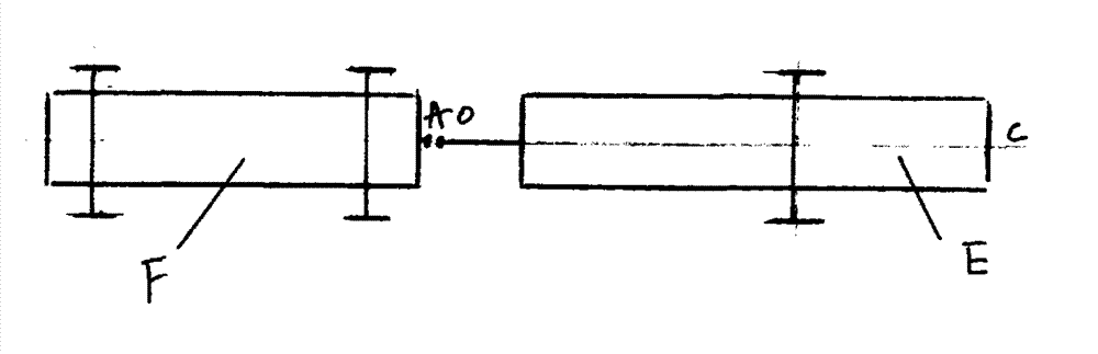 Method for connecting motor vehicle and center shaft trailer