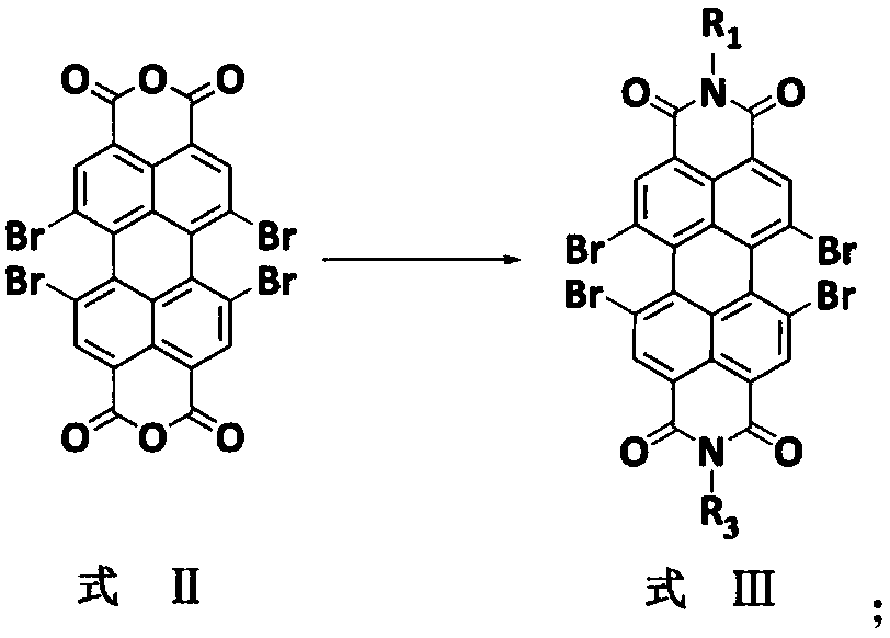 Bay-position organic phosphine bridged perylene bisimide containing phosphorus-sulfur bond structure and preparation method thereof