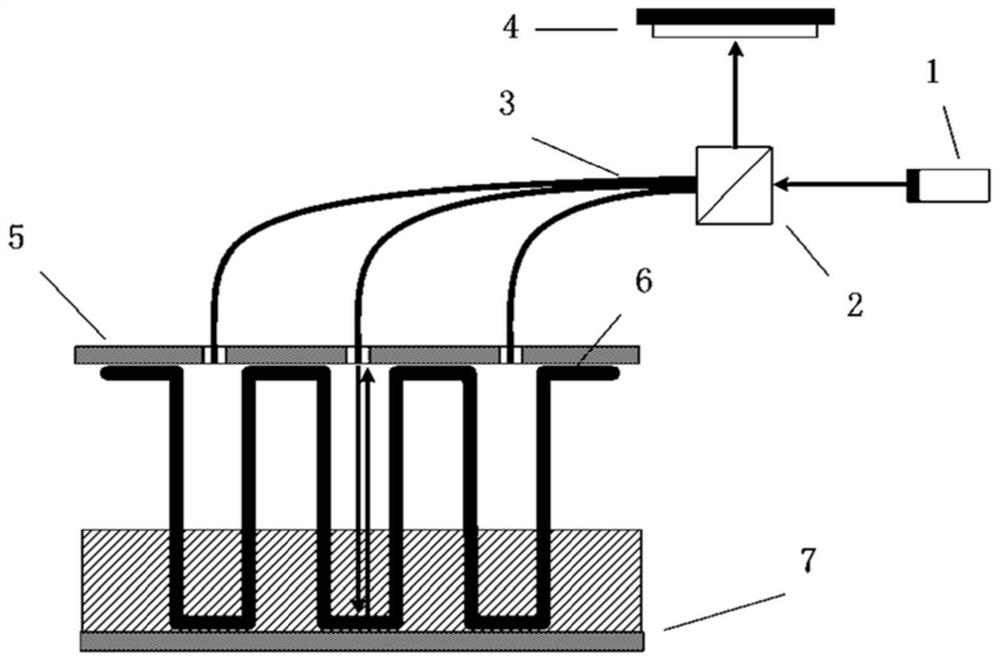 Two-phase flow state testing device of plate-fin heat exchanger and reconstruction method of two-phase flow state testing device