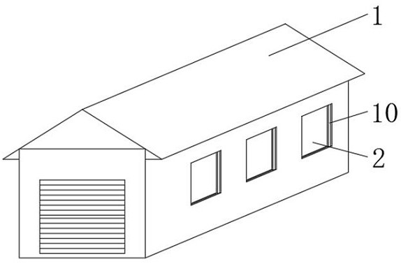 Laying hen breeding house with ventilation opening