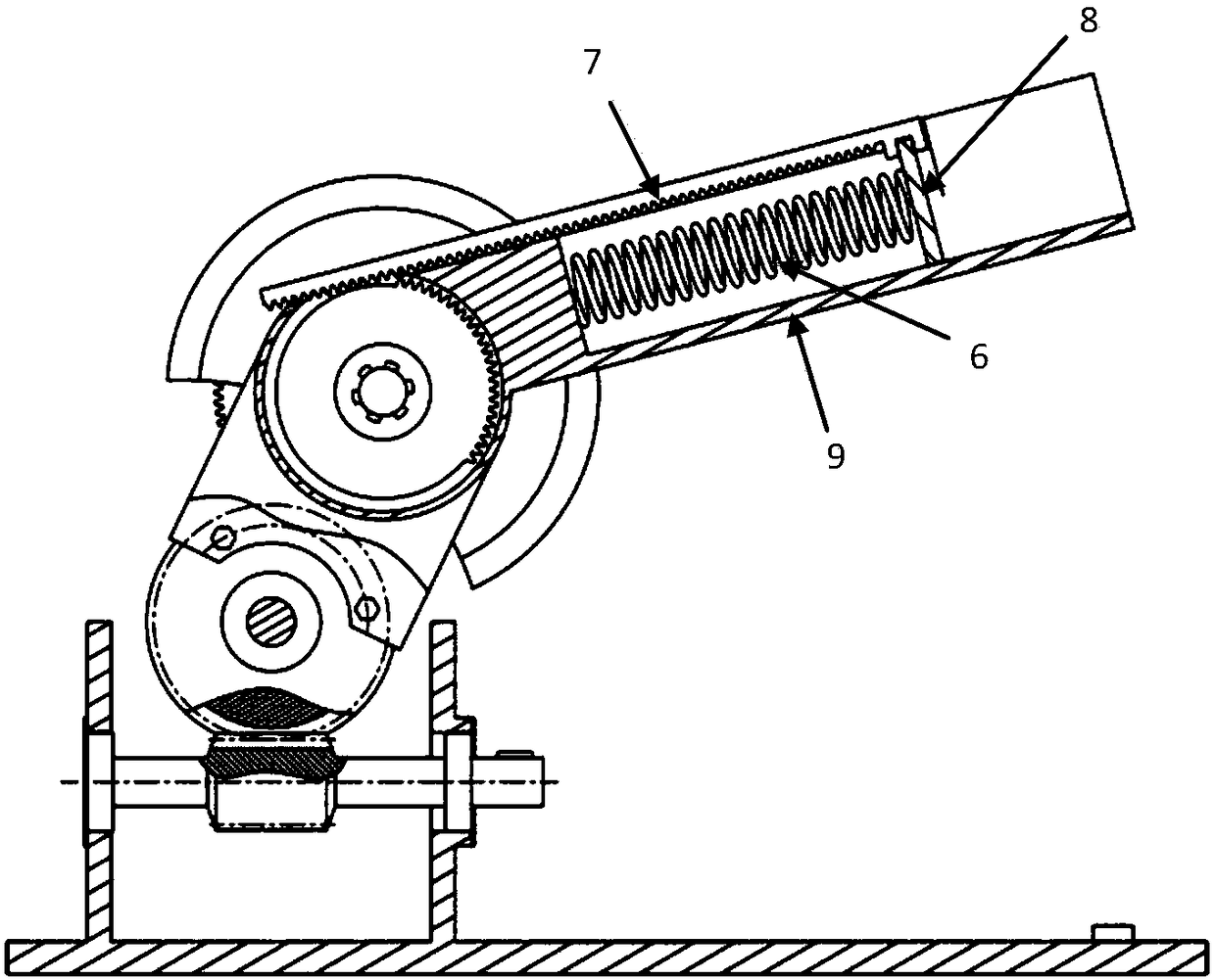 Badminton pitching machine based on firearm principle