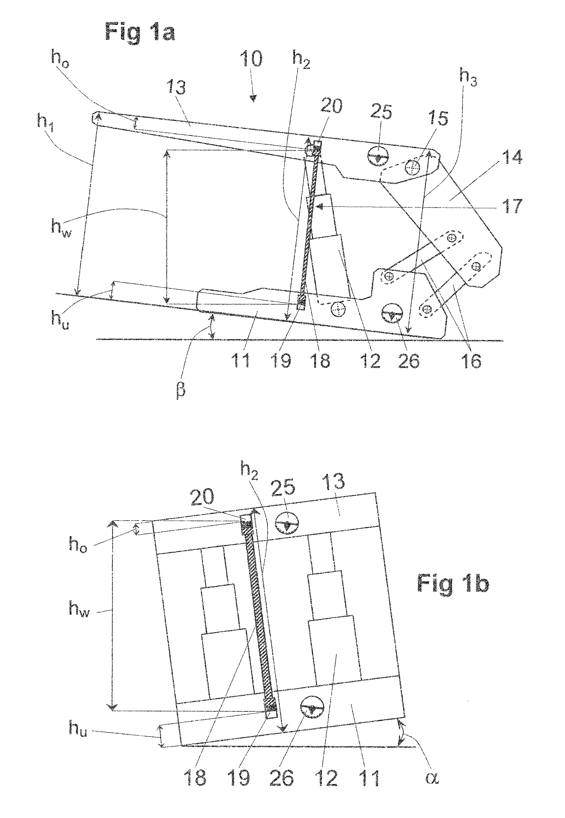 Face equipment comprising hose levels placed on the shield support frames of said face equipment