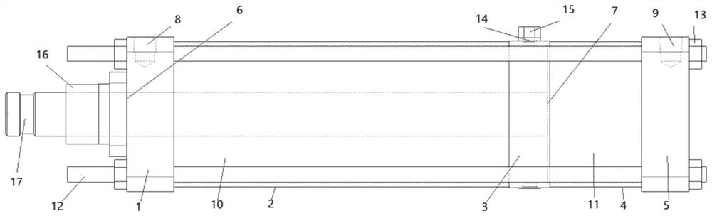 Novel impact cylinder capable of adjusting impact strength