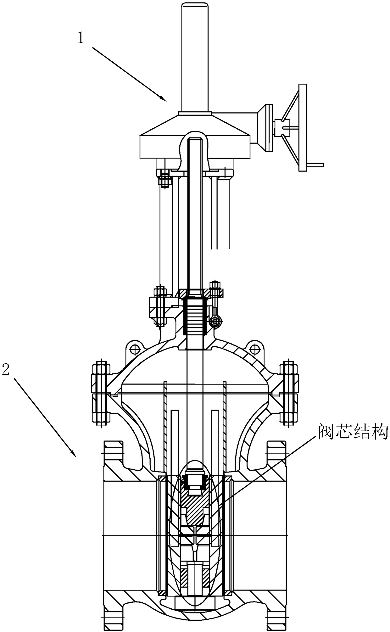 High-stability parallel double-gate-plate gate valve