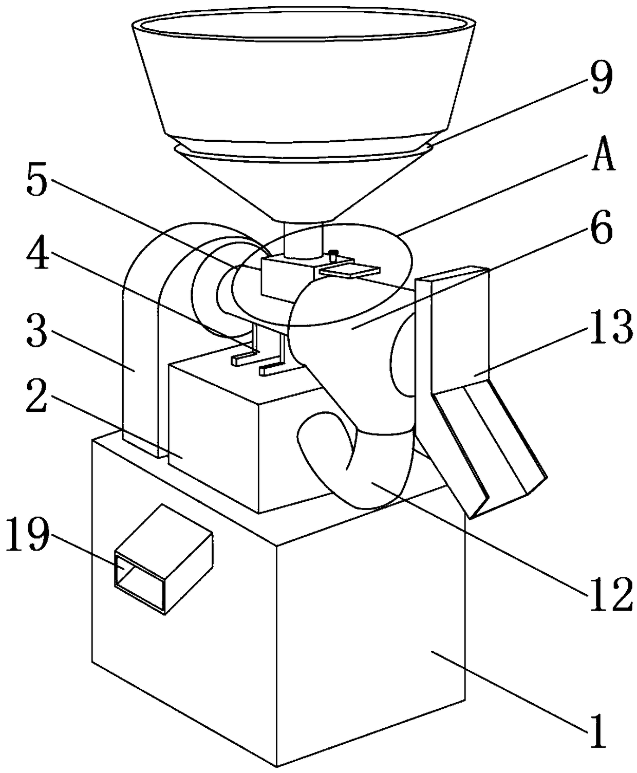 Glutinous rice hulling device