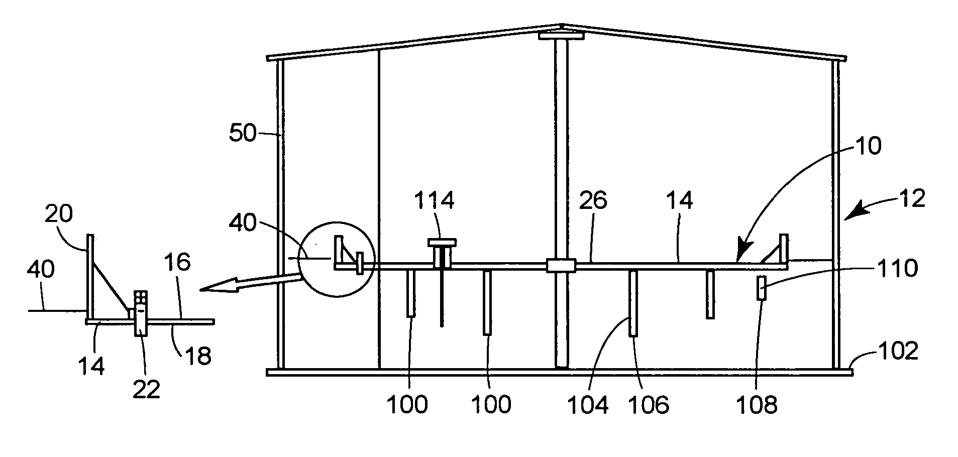 Storage tank with self-draining full-contact floating roof