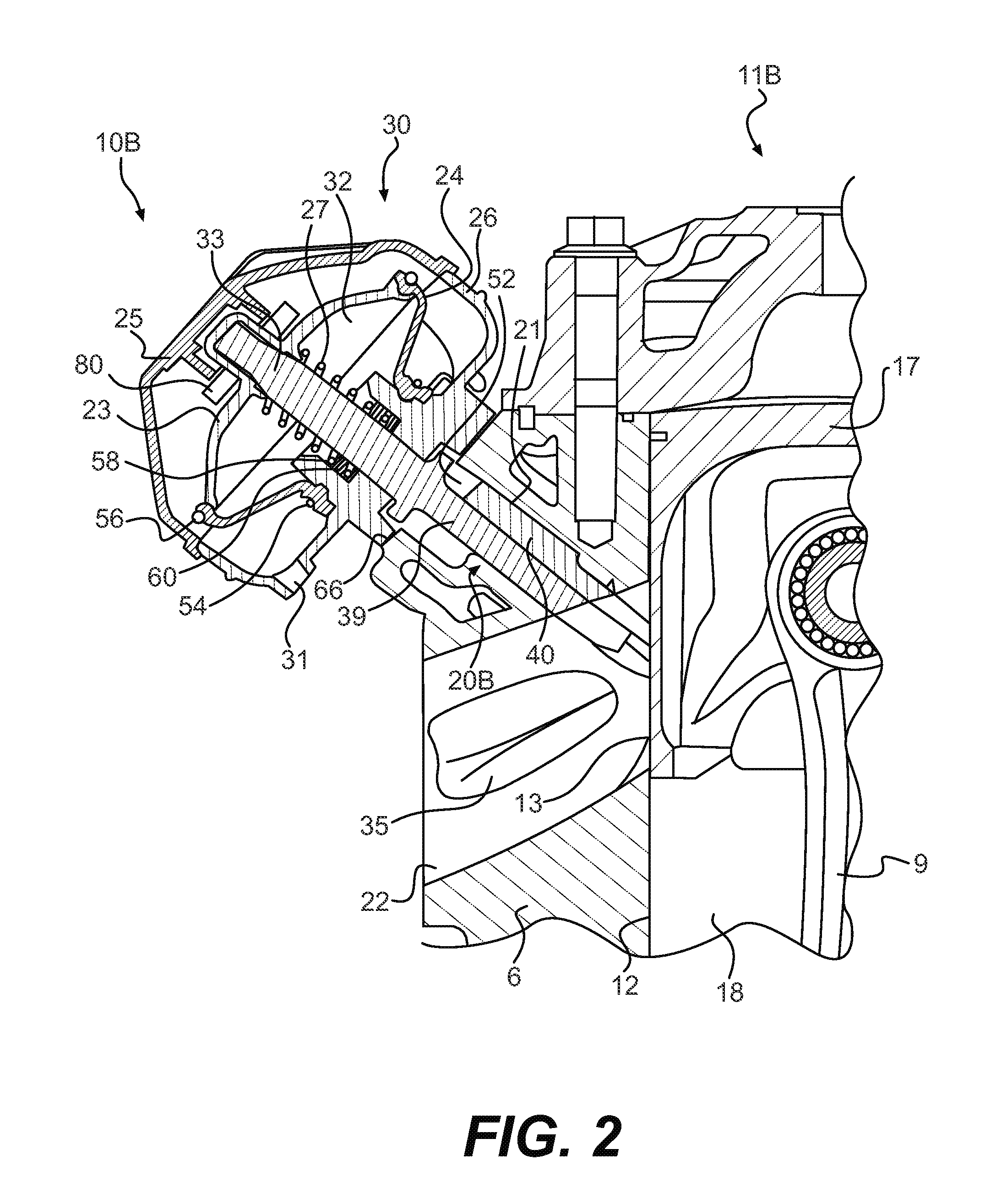 Valve assembly for a two-stroke engine