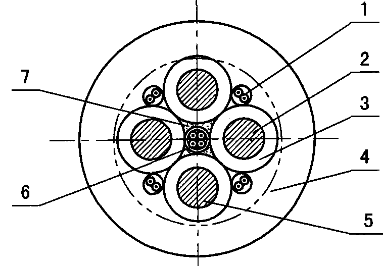 Combined using method for optical cable and mine cable and mine cable as fiber-optical communication