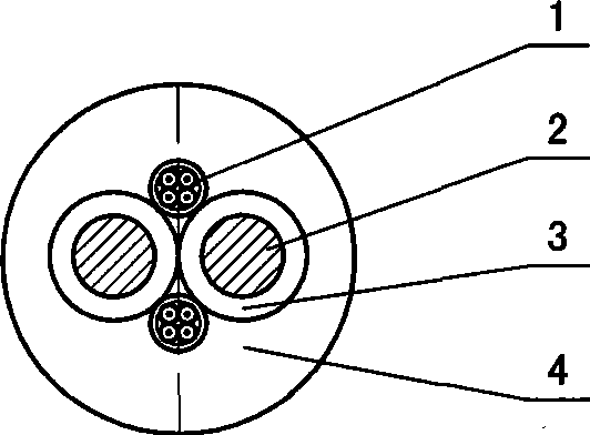 Combined using method for optical cable and mine cable and mine cable as fiber-optical communication