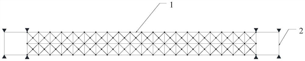 Space truss light steel walking bridge connected through disc nodes and construction method thereof