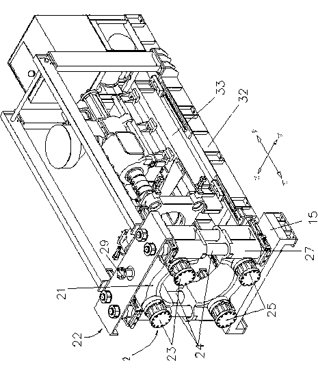 Core drawing mechanism of bellows birthmouth injection machine