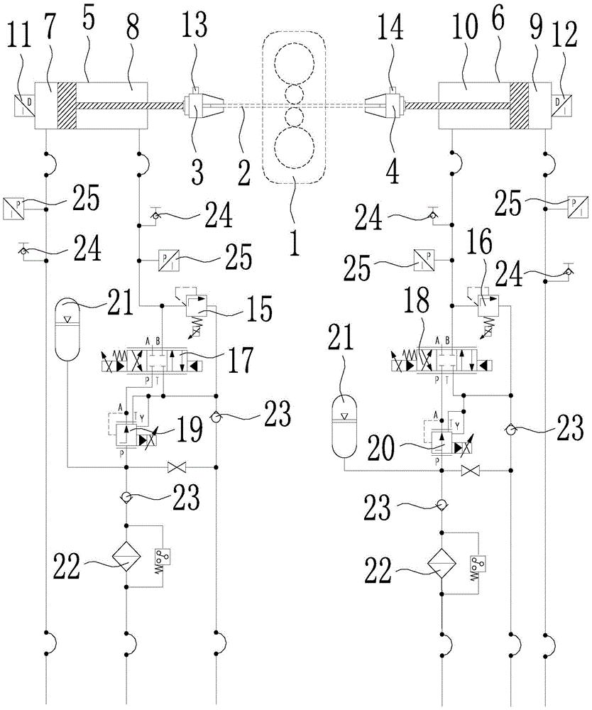 A micro-tension control system and method for a hydraulic tension warm rolling mill