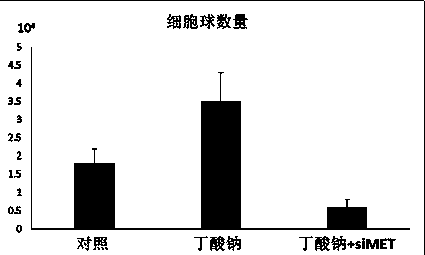 Method for treating cancer by combined application of c-MET inhibitor and sodium butyrate