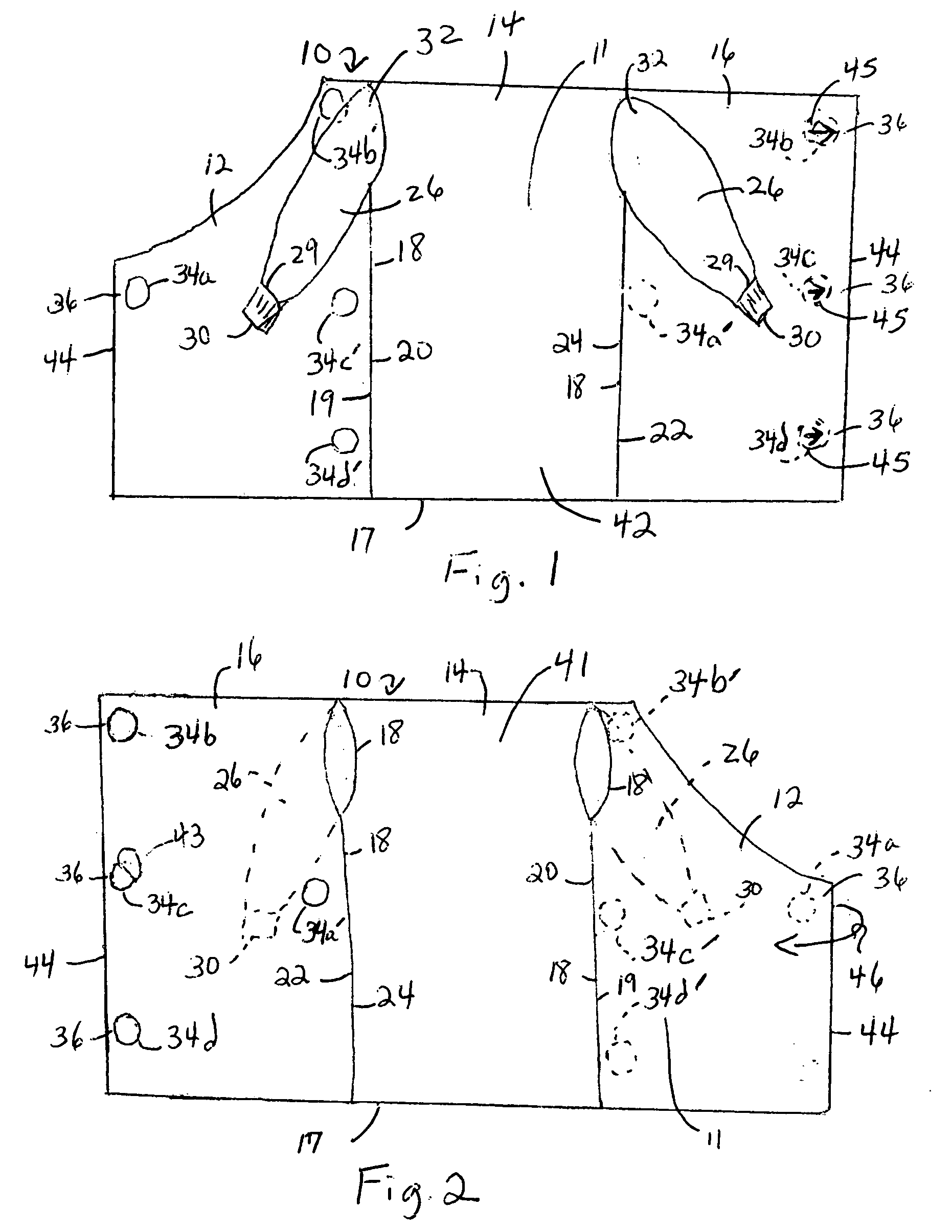 Surgical gown having adhesive tabs and methods of use