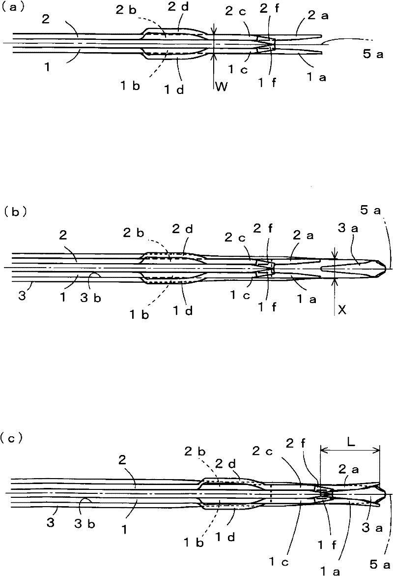 Compound needle for flat knitting machine