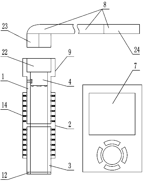 A tool for installing and disassembling long bolts inside equipment