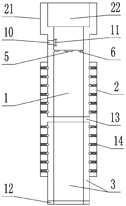 A tool for installing and disassembling long bolts inside equipment