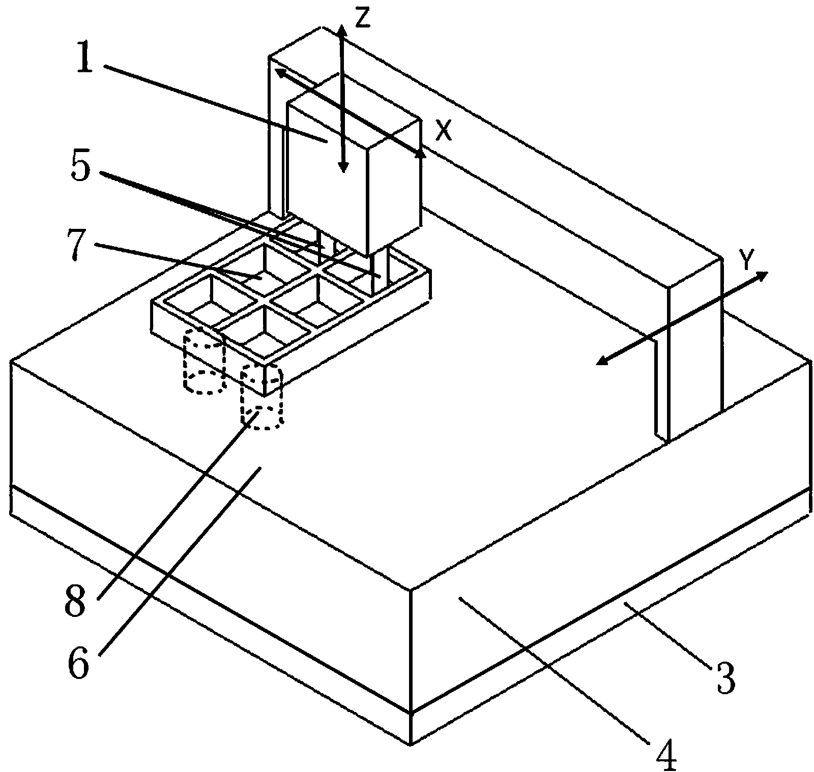 Magnetic probe search type cell sorting device