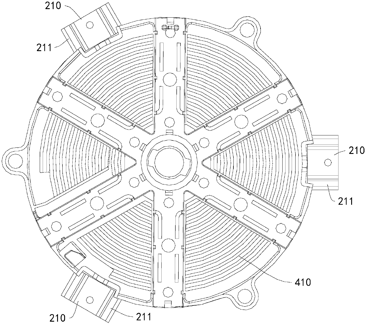 Electric pressure pot and supporting part of electric pressure pot