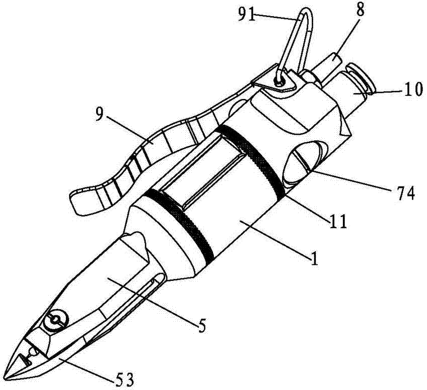 Pneumatic cutting pliers