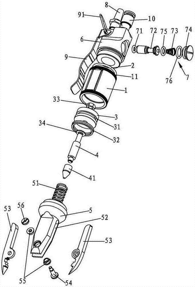 Pneumatic cutting pliers