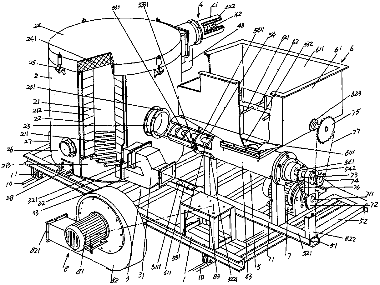 Sawdust combustion apparatus