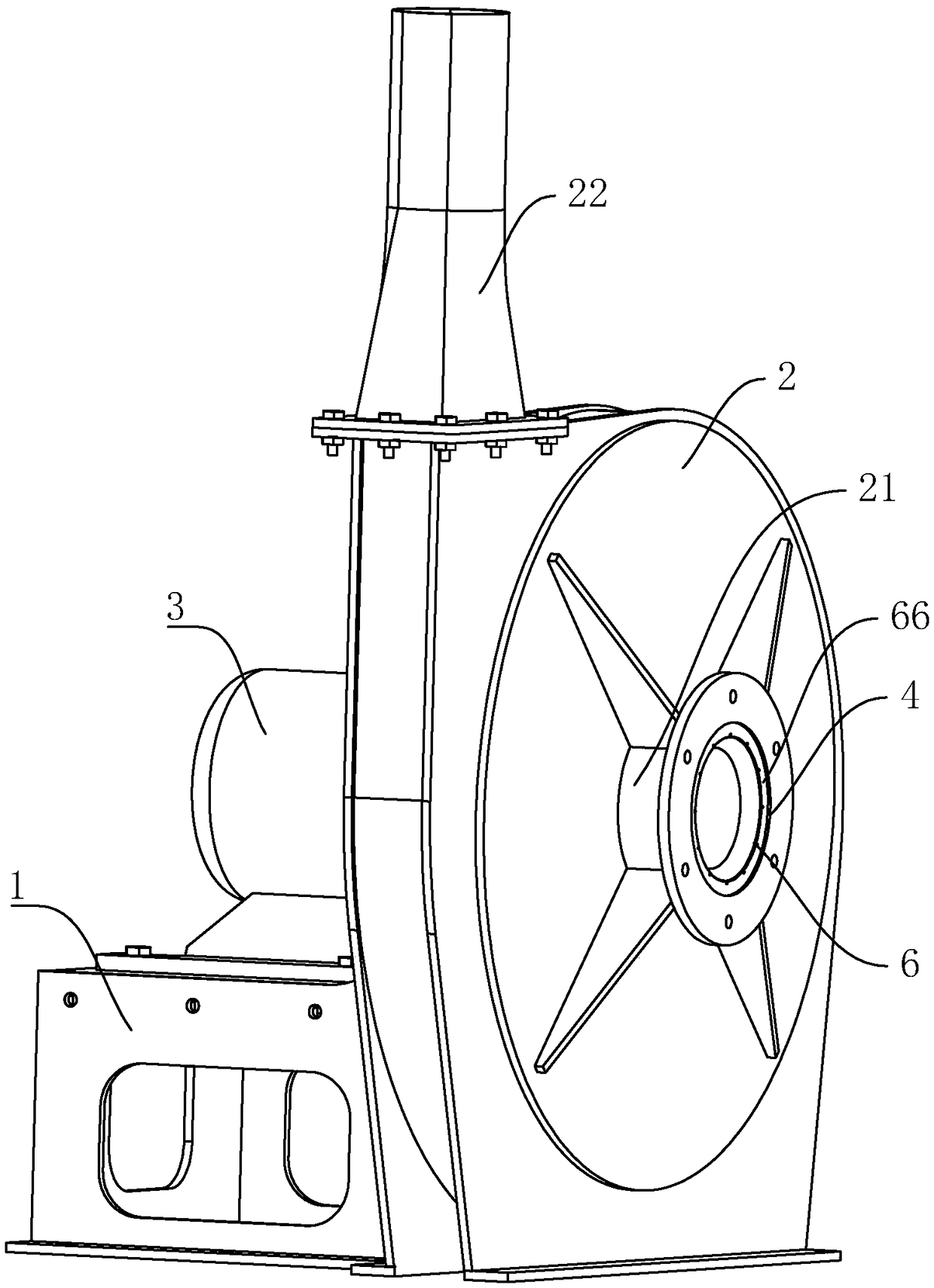 Blower for conveying powder raw materials and manufacturing method thereof