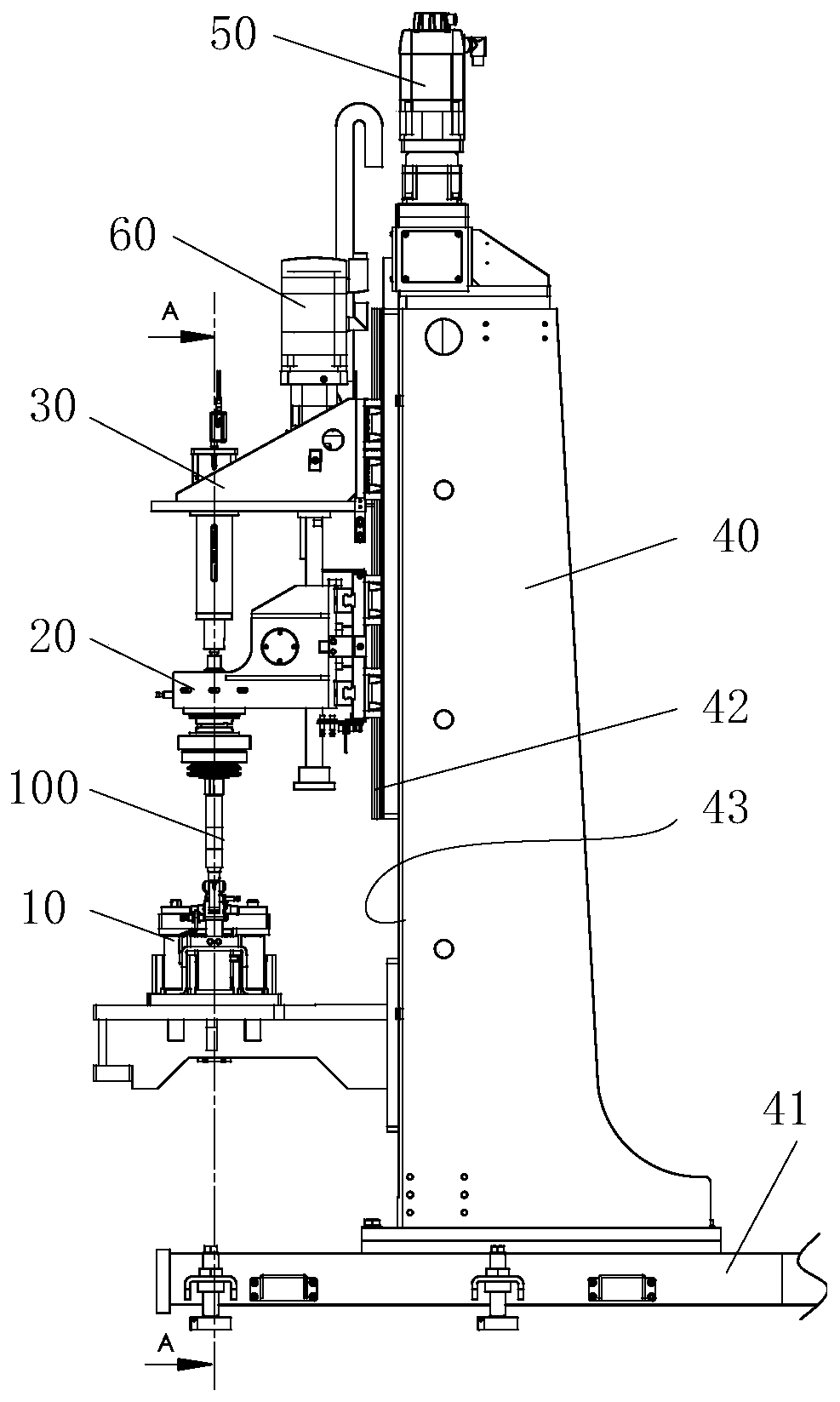 Direct measuring method and device for axial moving clearance of gear of output shaft of gearbox