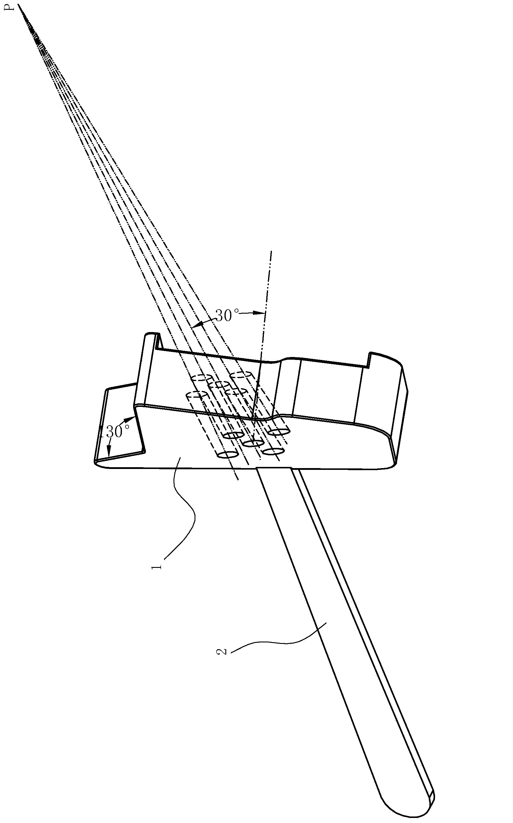 Calcaneus sustentaculum tali screw guider