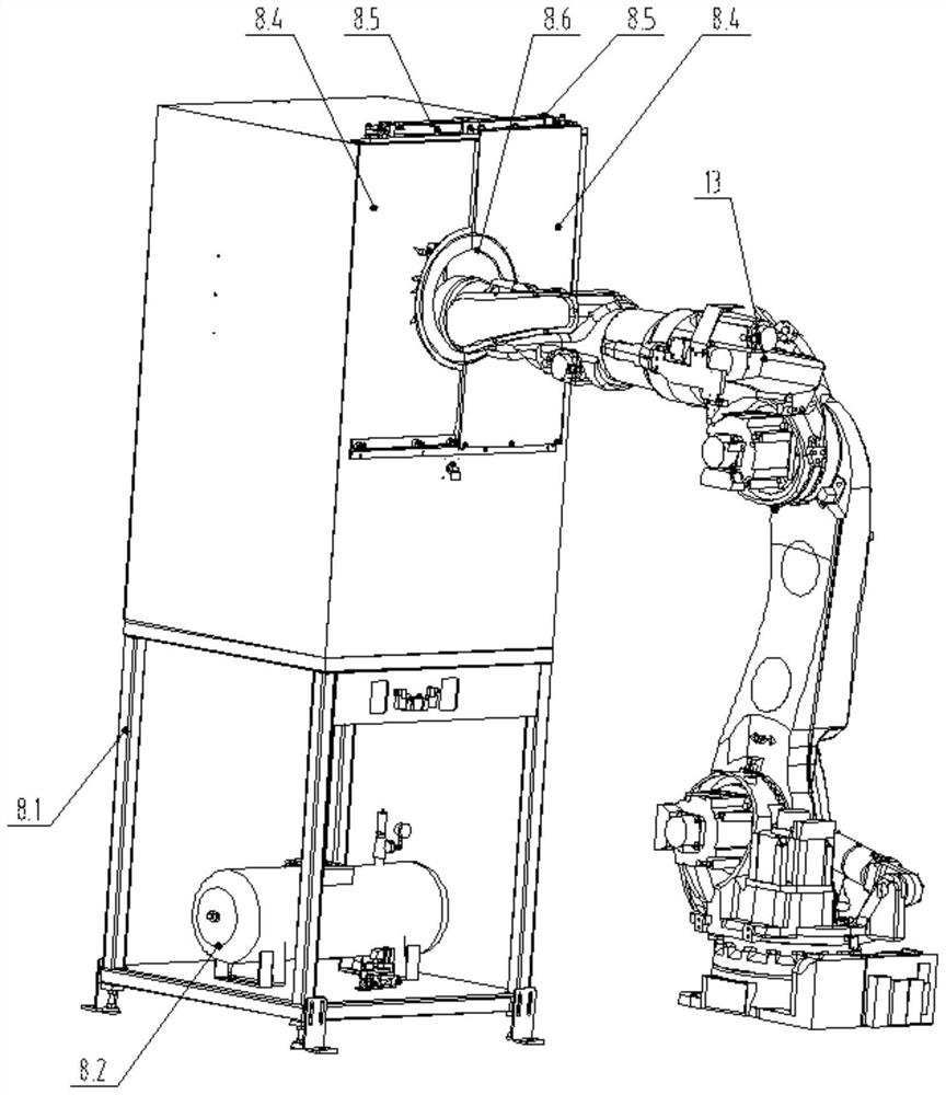 Full-automatic unmanned production line for diesel engine cylinder body