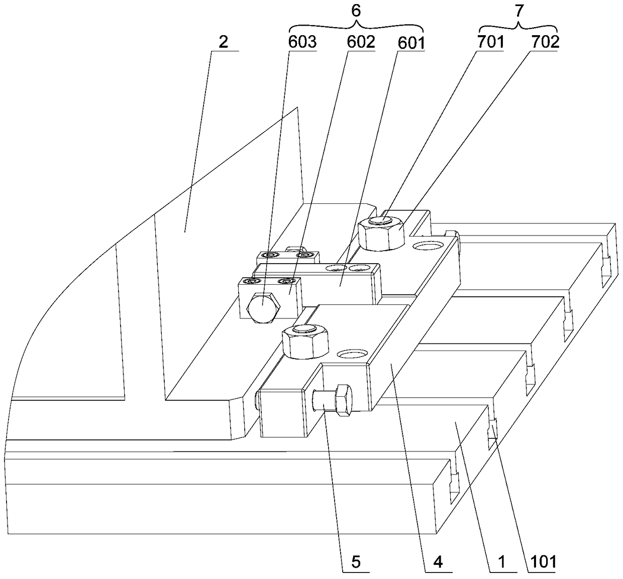 A motor test bench centering system