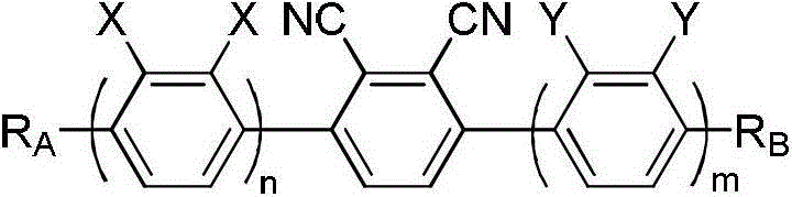 Poly-fluorine poly-cyanogen liquid crystal compound as well as preparation method and application thereof