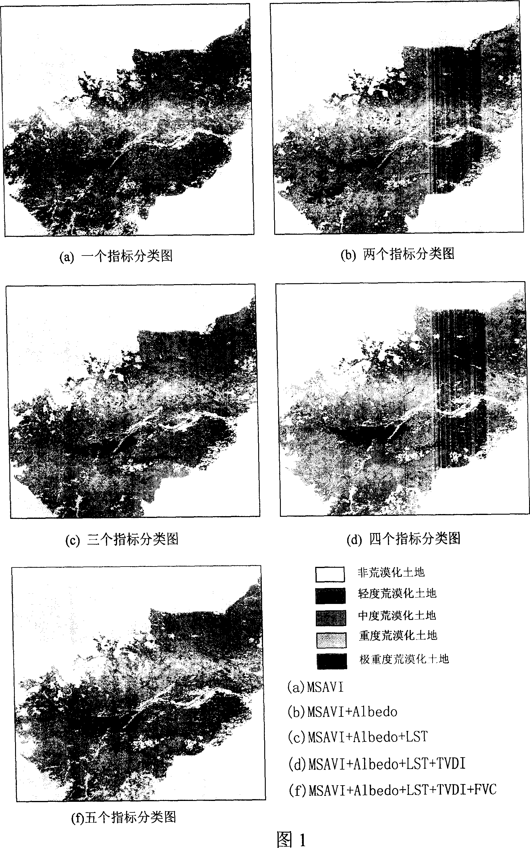 Land deterioration (desert) evaluation parameter remote control inversion and supervision technique method