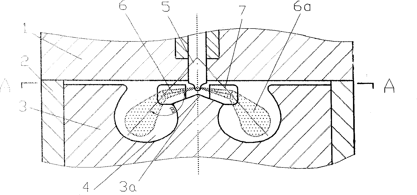 Collision spray burning system of internal combustion engine