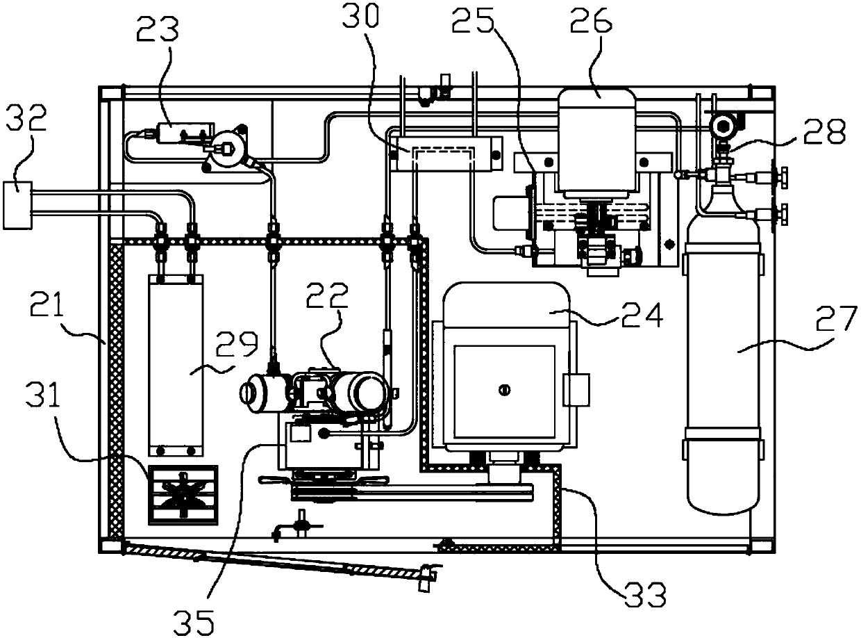 Measurement and control system of air compressor intermittent operation module for special vehicle