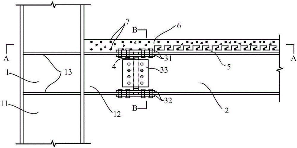 Assembly type steel frame connection node with post-seismic recoverable function