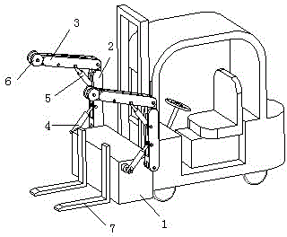 Clamping device for forklift