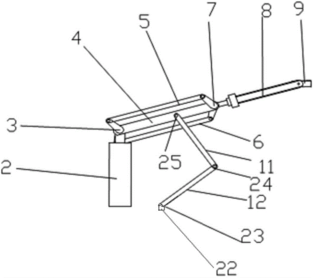 MDOF controllable rocker arm type connection rod mechanism