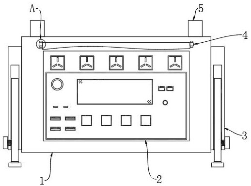 Emergency power supply device with digital parameter display function