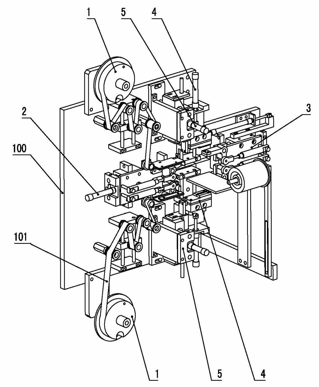 Paper sticking device of battery machine and battery machine adopting paper sticking device
