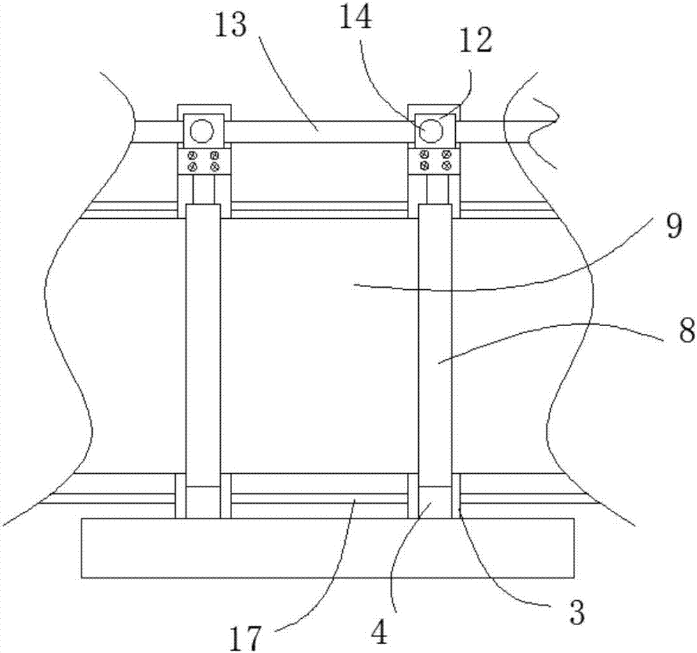 Special-shaped metal handrail mounting structure