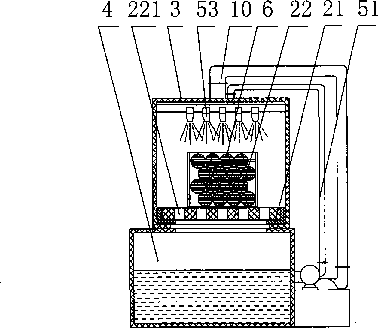 Device for cleaning vanadium-removing copper wire balls