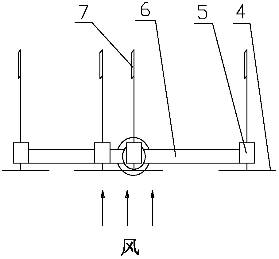 Multi-rotor wind power generation system with tail vane