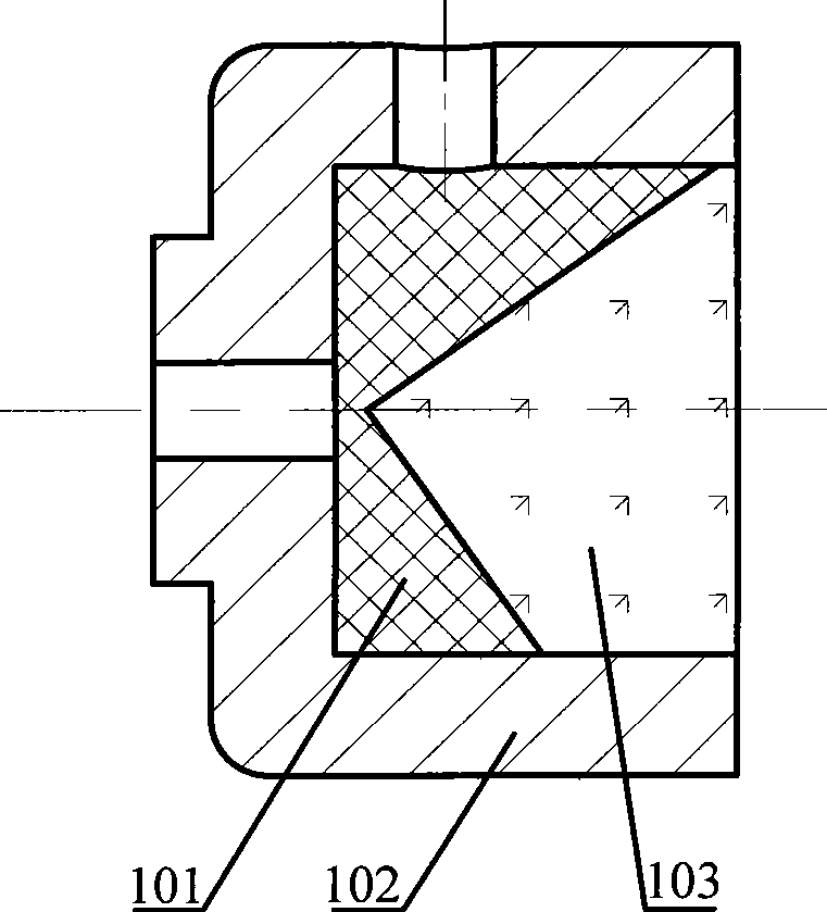 Pyramid prism fixing device and method